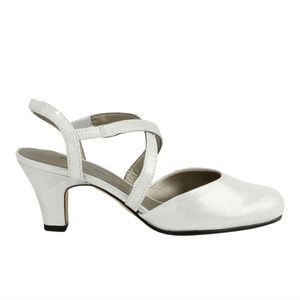 Walking Cradles Caliente Silver Leather Pump - Women, Size 7